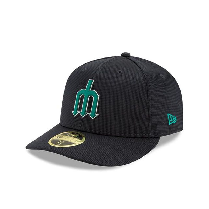 MLB Seattle Mariners Clubhouse Collection Low Profile 59Fifty Fitted (KXF6320) - Blue New Era Caps